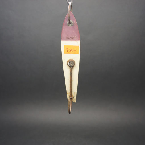 Baldy's - Small 5" -  Point Nose - White/Red - Single Hook