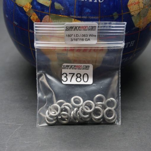 Stainless Steel Rings 18 GA - 3/16" - Bag of 24