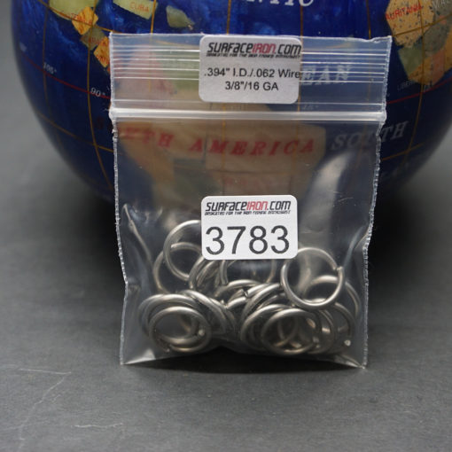 Stainless Steel Rings 18 GA - 3/8" - Bag of 24