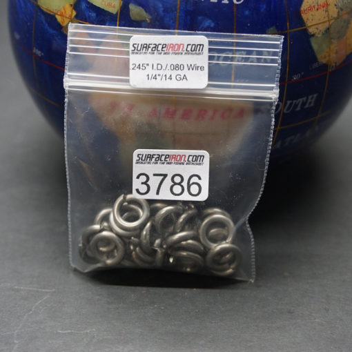 Stainless Steel Rings 14 GA - 1/4" - Bag of 24