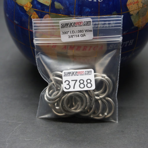 Stainless Steel Rings 14 GA - 3/8" - Bag of 24