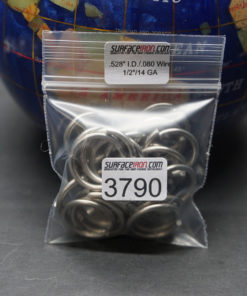 Stainless Steel Rings 14 GA - 1/2" - Bag of 24