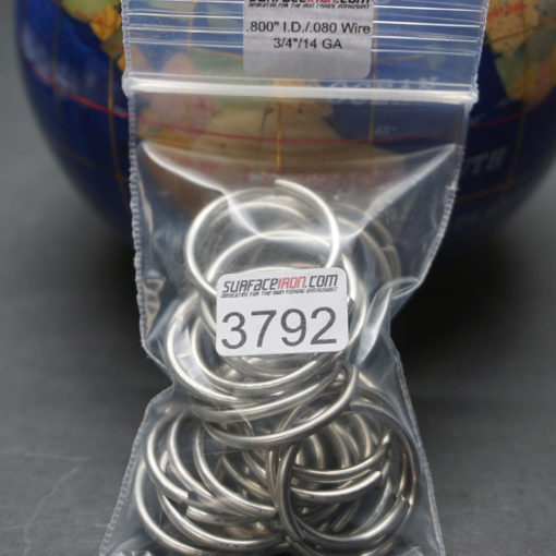 Stainless Steel Rings 14 GA - 3/4" - Bag of 24