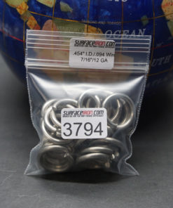 Stainless Steel Rings 12 GA - 7/16" - Bag of 24