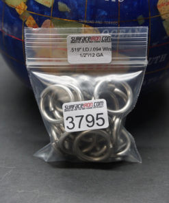 Stainless Steel Rings 12 GA - 1/2" -Bag of 24