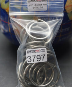 Stainless Steel Rings 12 GA - 3/4" - Bag of 24