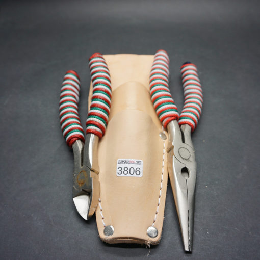 Leather Sheath W/ Titanium Coated 7" Pliers and Dykes - Mexican Flag!