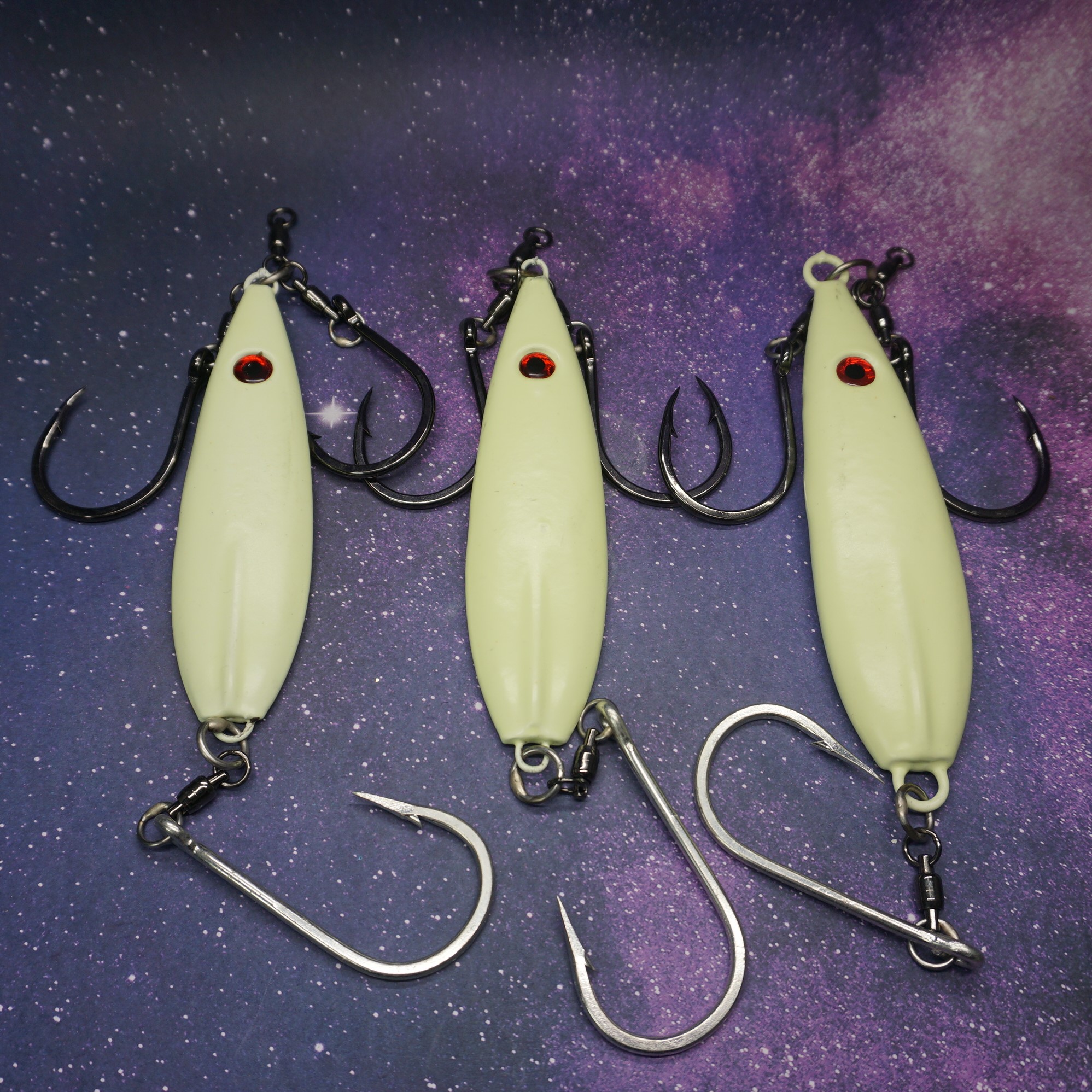 SIC Heavy Duty 300, 400 & 500 gram Vertical Jigs - Glow 