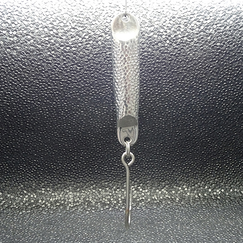 Hopkins - NO=EQL 450 - Hammered Silver - Single Hook