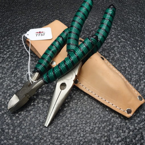 Leather Sheath W/ Titanium Coated 7" Pliers and Dykes